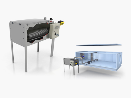 Superheated water heat exchange humidification systems.